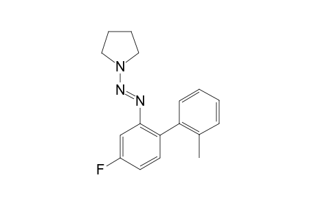 (E)-1-((4-Fluoro-2'-methyl-[1,1'-biphenyl]-2-yl)diazenyl)-pyrrolidine