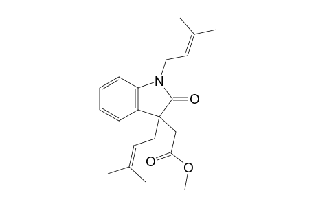 2-[1,3-bis(3-methylbut-2-enyl)-2-oxo-3-indolyl]acetic acid methyl ester