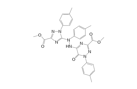 Methyl 5-(2-(3-(methoxycarbonyl)-1-p-tolyl-1H-1,2,4-triazol-5-yl)-2-p-tolylhydrazinyl)-6-oxo-1-p-tolyl-1,6-dihydro-1,2,4-triazine-3-carboxylate