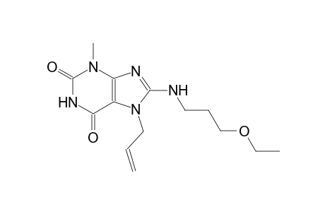 7-allyl-8-[(3-ethoxypropyl)amino]-3-methyl-3,7-dihydro-1H-purine-2,6-dione