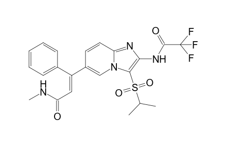 2-Trifluoroacetamido-3-isopropylsulfonyl-6-[(E)-1-phenyl-2-(N-methylcarbomyl)vinyl]imidazo[1,2-a]pyridine