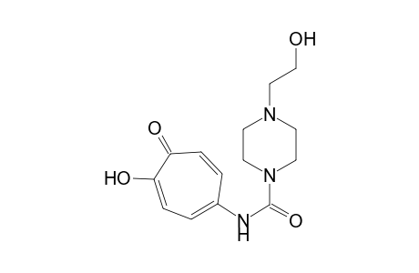 4-(2-Hydoxyethyl)-1-(5-tropolonylcarbamoyl)piperazine