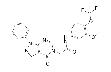N-[4-(difluoromethoxy)-3-methoxyphenyl]-2-(4-oxo-1-phenyl-1,4-dihydro-5H-pyrazolo[3,4-d]pyrimidin-5-yl)acetamide