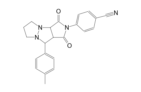 4-(9-(4-methylphenyl)-1,3-dioxohexahydro-5H-pyrazolo[1,2-a]pyrrolo[3,4-c]pyrazol-2(1H)-yl)benzonitrile
