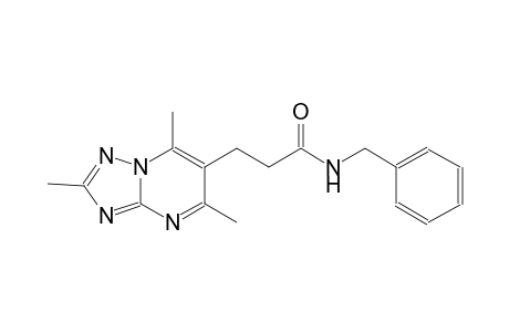 [1,2,4]triazolo[1,5-a]pyrimidine-6-propanamide, 2,5,7-trimethyl-N-(phenylmethyl)-