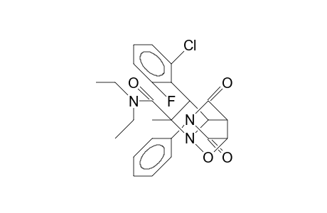 (.+-.)-(3a-A,6-A,7-B,7a-B,7b-A)-7-(2-Chloro-6-fluorophenyl)-N,N-diethyloctahydro-6-methyl-1,3-dioxo-2-phenylazeto-[1,2-B-