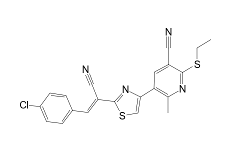 5-[2-[(E)-2-(4-chlorophenyl)-1-cyano-ethenyl]-1,3-thiazol-4-yl]-2-ethylsulfanyl-6-methyl-pyridine-3-carbonitrile