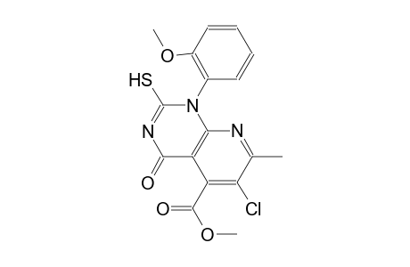 pyrido[2,3-d]pyrimidine-5-carboxylic acid, 6-chloro-1,4-dihydro-2-mercapto-1-(2-methoxyphenyl)-7-methyl-4-oxo-, methyl ester