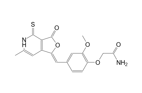 acetamide, 2-[4-[(Z)-(4,5-dihydro-6-methyl-3-oxo-4-thioxofuro[3,4-c]pyridin-1(3H)-ylidene)methyl]-2-methoxyphenoxy]-