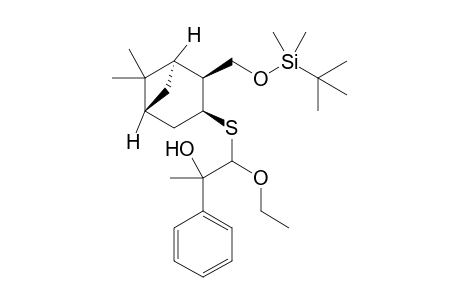 (1S,2R,3S,5R,1'R,2'S)-6,6-Dimethyl-3-(1'-ethoxy-2'-phenyl-2'-hydroxy-1'-propylsulfanyl)-2-(O-tert-butyldimethylsilylhydroxymethyl)bicyclo[3.1.1]heptane