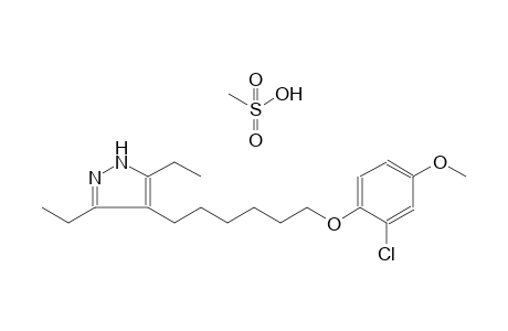 4-[6-(2-chloro-4-methoxyphenoxy)hexyl]-3,5-diethyl-1H-pyrazole methanesulfonate