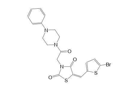 (5E)-5-[(5-bromo-2-thienyl)methylene]-3-[2-oxo-2-(4-phenyl-1-piperazinyl)ethyl]-1,3-thiazolidine-2,4-dione