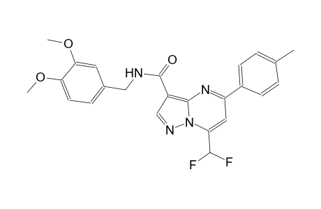 7-(difluoromethyl)-N-(3,4-dimethoxybenzyl)-5-(4-methylphenyl)pyrazolo[1,5-a]pyrimidine-3-carboxamide