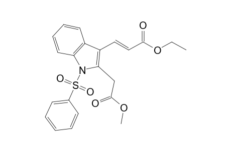 Methyl 1-(phenylsulfonyl)-3-[2-(ethoxycarbonyl)vinyl]indole-2-acetate
