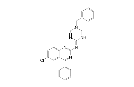 N-(5-benzyltetrahydro-1,3,5-triazin-2(1H)-ylidene)-6-chloro-4-phenyl-2-quinazolinamine