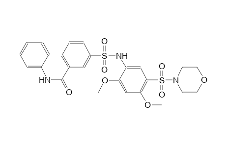 benzamide, 3-[[[2,4-dimethoxy-5-(4-morpholinylsulfonyl)phenyl]amino]sulfonyl]-N-phenyl-