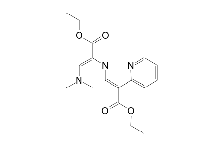 ETHYL-(E)-2-[(E)-2-ETHOXYCARBONYL-2-(2-PYRIDINYL)-ETHENYL]-AMINO-3-DIMETHYLAMINOPROPENOATE