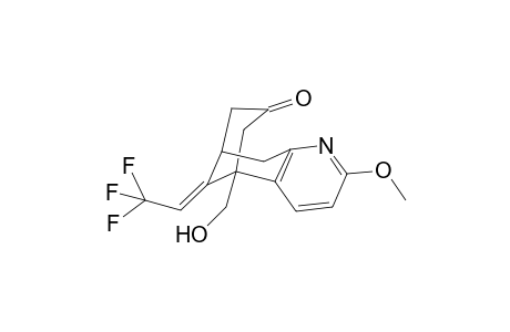 (5R*,9R*,11E)11-(2,2,2-Trifluoroethylidene)-5,6,7,8,9,10-hexahydro-5-hydroxymethyl-2-methoxy-5,9-methano-7-oxocycloocta[b]pyridine