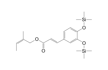 Caffeic acid <(E)>, 2-methyl-2-butenyl ester, di-TMS