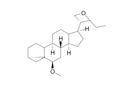 6.beta.-methoxy-21,22-epoxy-3.alpha.,5.alpha.-cyclobisnorcholane