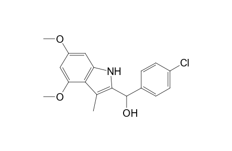 a-(4-chlorophenyl)-4,6-dimethoxy-3-methylindole-2-methanol