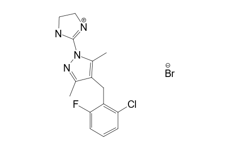 4-(2-CHLORO-6-FLUOROBENZYL)-3,5-DIMETHYL-1-(2-IMIDAZOLIN-2-YL)PYRAZOLE, MONOHYDROBROMIDE