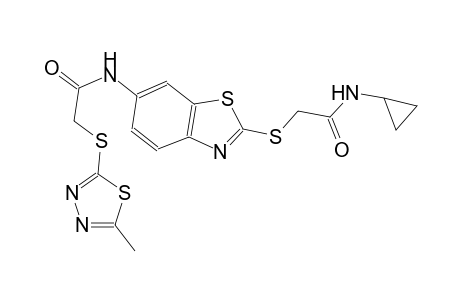 acetamide, N-[2-[[2-(cyclopropylamino)-2-oxoethyl]thio]-6-benzothiazolyl]-2-[(5-methyl-1,3,4-thiadiazol-2-yl)thio]-