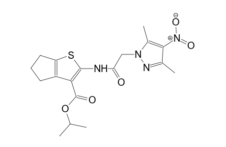 isopropyl 2-{[(3,5-dimethyl-4-nitro-1H-pyrazol-1-yl)acetyl]amino}-5,6-dihydro-4H-cyclopenta[b]thiophene-3-carboxylate