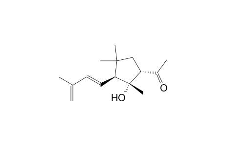 Ethanone, 1-[2-hydroxy-2,4,4-trimethyl-3-(3-methyl-1,3-butadienyl)cyclopentyl]-, [1.alpha.,2.beta.,3.beta.(E)]-(.+-.)-