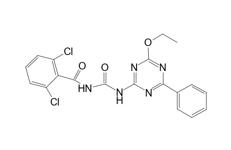 2,6-bis(chloranyl)-N-[(4-ethoxy-6-phenyl-1,3,5-triazin-2-yl)carbamoyl]benzamide
