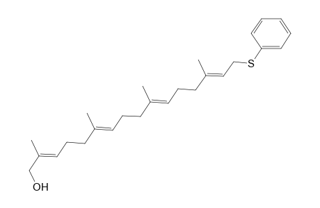 2,6,10,14-Hexadecatetraen-1-ol, 2,6,10,14-tetramethyl-16-(phenylthio)-, (all-E)-