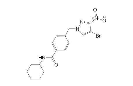 4-[(4-bromo-3-nitro-1H-pyrazol-1-yl)methyl]-N-cyclohexylbenzamide