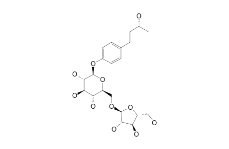 (-)-RHODODENDROL-4'-O-ALPHA-L-ARABINOFURANOSIDE-(1->6)-BETA-D-GLUCOPYRANOSIDE