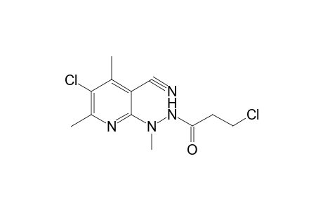 Propanoic acid, 3-chloro-, N'-(5-chloro-3-cyano-4,6-dimethyl-2-pyridinyl)-N'-methylhydrazide