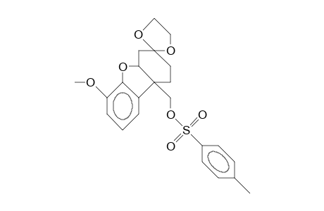 (4AS*,9bR*)-6-methoxy-9b-(4-tolylsulfonyl-oxymethyl)-1,4,4a,9b-tetrahydro-dibenzofuran-3(2H)-one ethylene acetal