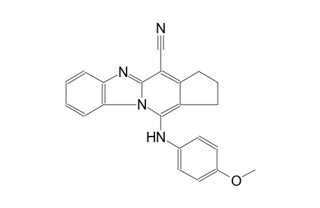 11-(4-methoxyanilino)-2,3-dihydro-1H-cyclopenta[4,5]pyrido[1,2-a]benzimidazole-4-carbonitrile