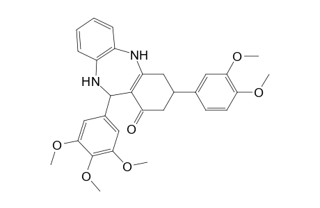3-(3,4-Dimethoxyphenyl)-11-(3,4,5-trimethoxyphenyl)-2,3,4,5,10,11-hexahydro-1H-dibenzo[b,e][1,4]diazepin-1-one