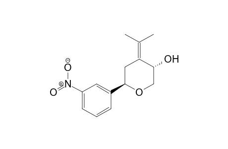 (3S*,6R*)-6-(3-Nitrophenyl)-4-(propan-2-ylidene)oxan-3-ol