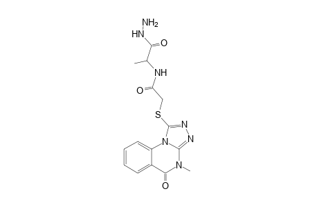 2-(2-(4,5-Dihydro-4-methyl-5-oxo-[1,2,4]triazolo[4,3-a]quinazolin-1-ylthio)acetamido)propanehydrazide