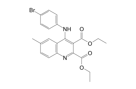 Diethyl 4-((4-bromophenyl)amino)-6-methylquinoline-2,3-dicarboxylate