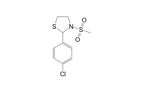 2-(4-chlorophenyl)-3-(methylsulfonyl)-1,3-thiazolidine