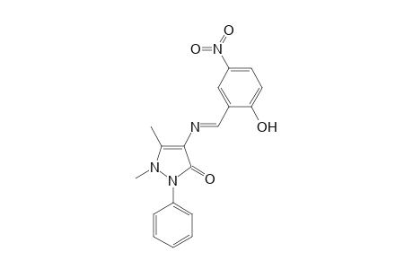 4-[(2-hydroxy-5-nitro-benzylidene)-amino]-1,5-dimethyl-2-phenyl-1,2-dihydro-pyrazol-3-one