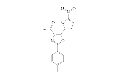 1-[2-(5-NITROFURAN-2-YL)-5-(METHYLPHENYL)-1,3,4-OXADIAZOL-3(2H)-YL]-ETHANONE