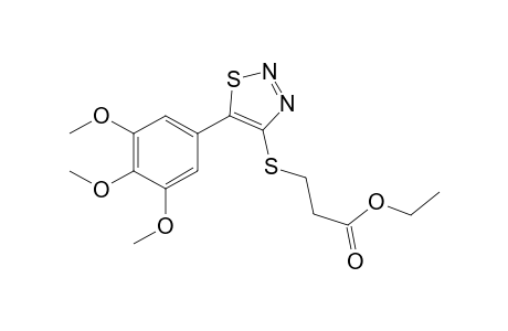 3-[[5-(3,4,5-trimethoxyphenyl)-4-thiadiazolyl]thio]propanoic acid ethyl ester