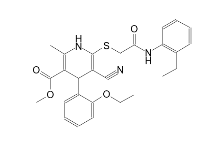 methyl 5-cyano-4-(2-ethoxyphenyl)-6-{[2-(2-ethylanilino)-2-oxoethyl]sulfanyl}-2-methyl-1,4-dihydro-3-pyridinecarboxylate