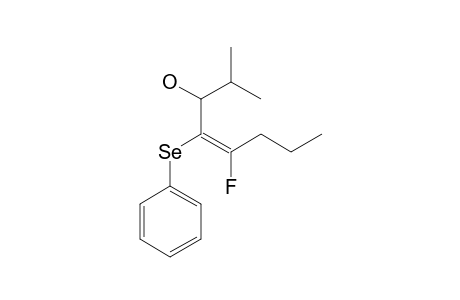 (E)-5-FLUORO-2-METHYL-4-(PHENYLSELENO)-OCT-4-EN-3-OL