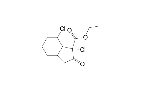 1H-Indene-1-carboxylic acid, 1,7-dichlorooctahydro-2-oxo-, ethyl ester