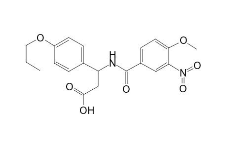 3-[(4-methoxy-3-nitro-benzoyl)amino]-3-(4-propoxyphenyl)propanoic acid