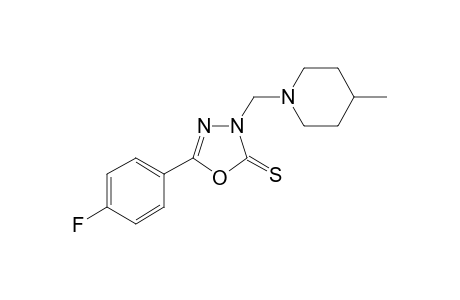 3H-[1,3,4]Oxadiazole-2-thione, 5-(4-fluorophenyl)-3-(4-methylpiperidin-1-ylmethyl)-