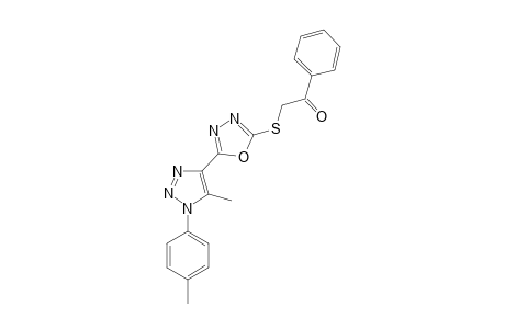 2-(5-(5-methyl-1-p-tolyl-1H-1,2,3-triazol-4-yl)-1,3,4-oxadiazol-2-ylthio)-1-phenylethanone